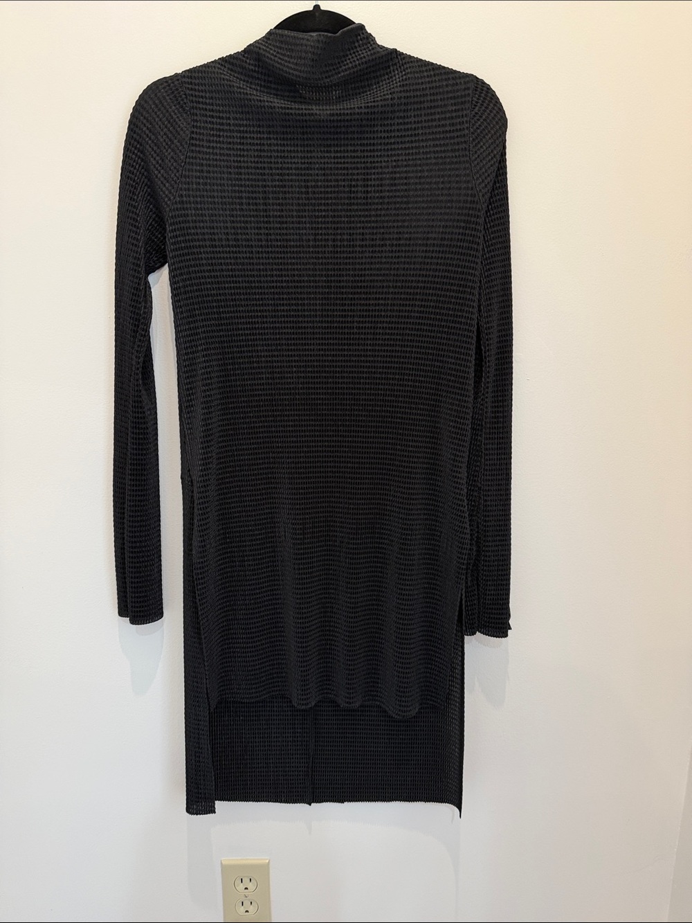 Zara Black Ribbed Turtleneck Tunic